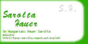 sarolta hauer business card